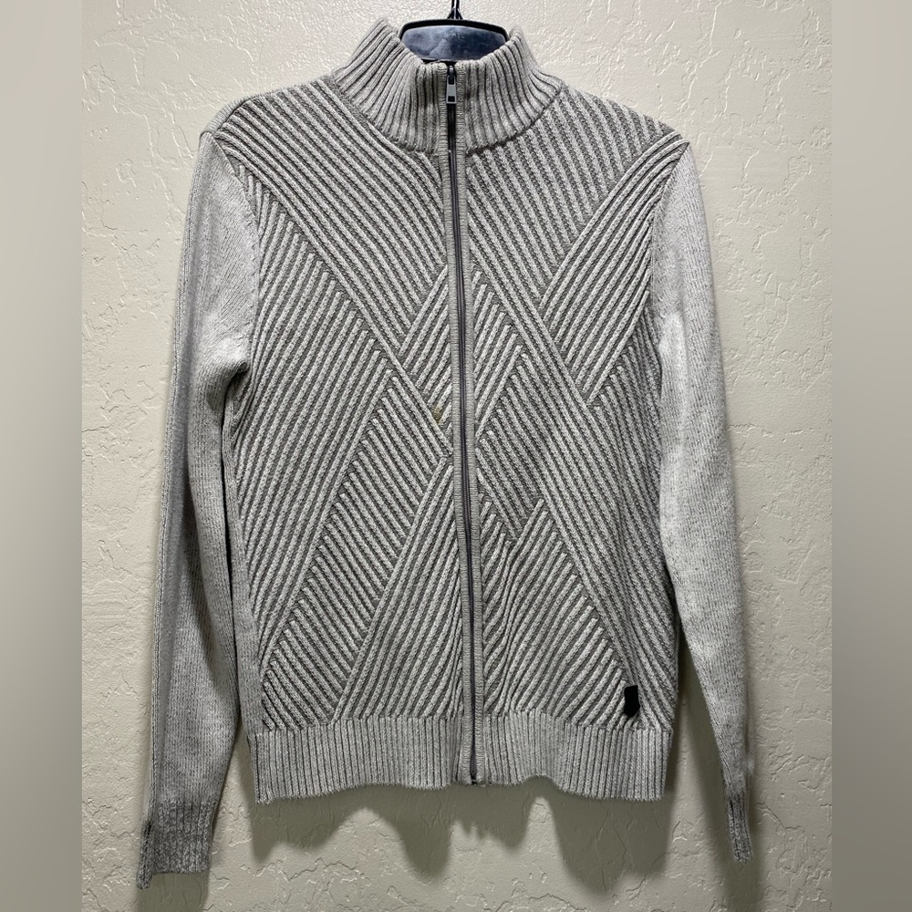 Trash Nouveau Men's Gray Full-Zip Sweater size S - Picture 2 of 8